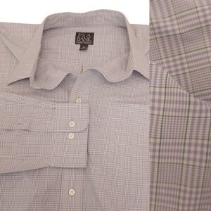 Jos A Bank Traveler Collection Mens XL Plaid Button Down Shirt 100 Cotton